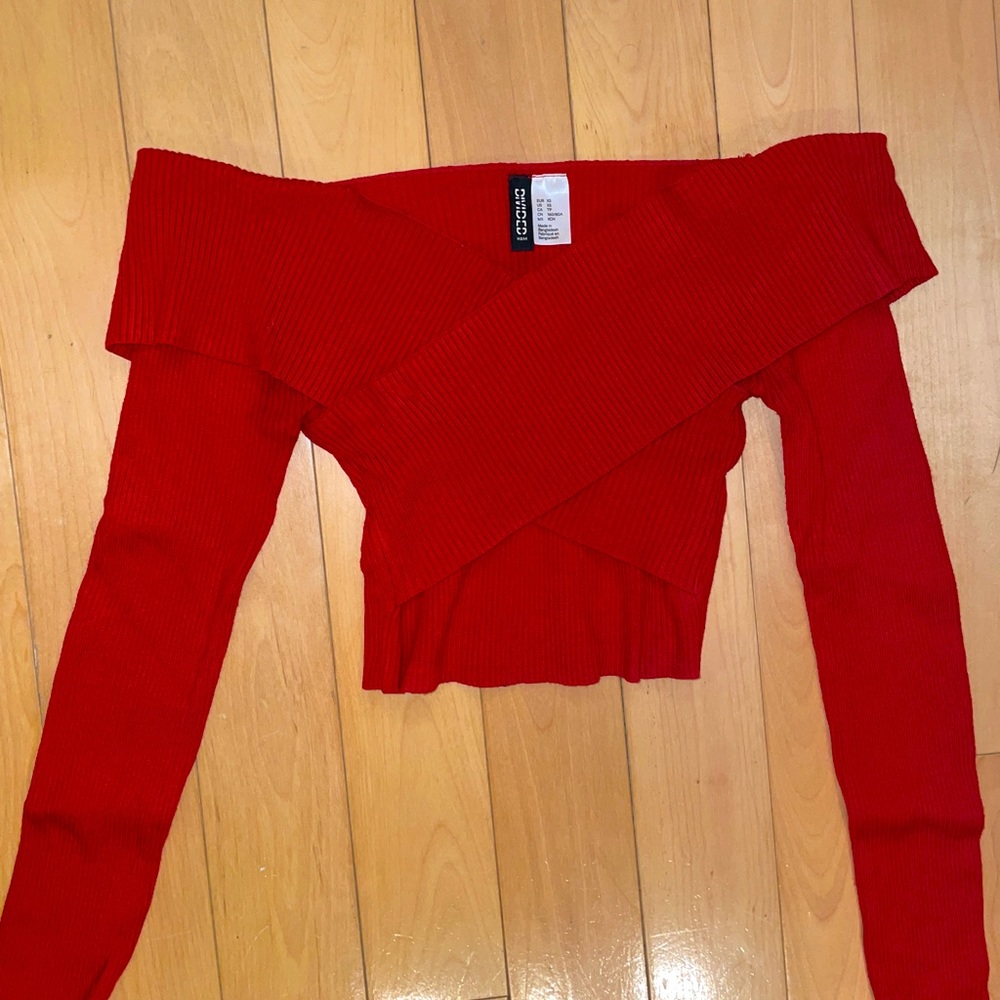 Red Off-the-Shoulder Top